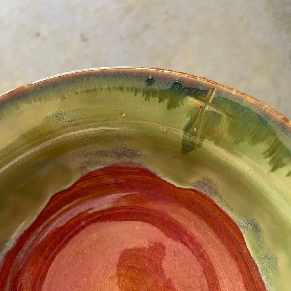 Studio Pottery Glazed Bowl‎ with Crosses